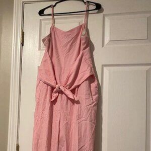 Vineyard Vines Pink Pinstripe Jumpsuit Size 12